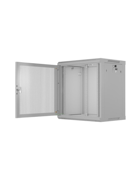 LANBERG INŠTALAČNÝ STOJAN 19" 12U 600X450 ŠEDÉ PERFOROVANÉ DVERE - PLOCHÉ BALENIE
