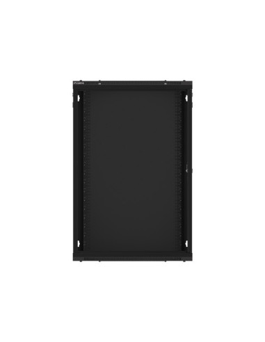 LANBERG 19" RACKOVÁ SKRIŇA PRO MONTÁŽ NA STENU 18U/600X450 (FLAT PACK) S PROSKLENÝMI DVERMI ČIERNA V2