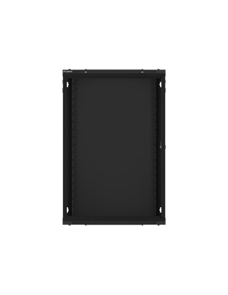 LANBERG 19" RACKOVÁ SKRIŇA PRO MONTÁŽ NA STENU 18U/600X450 (FLAT PACK) S PROSKLENÝMI DVERMI ČIERNA V2