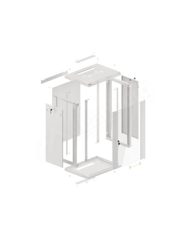 LANBERG 19" RACKOVÁ SKRIŇA PRO MONTÁŽ NA STENU 18U/600X450 (FLAT PACK) ŠEDÁ V2