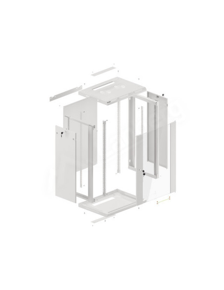 LANBERG 19" RACKOVÁ SKRIŇA PRO MONTÁŽ NA STENU 18U/600X450 (FLAT PACK) ŠEDÁ V2
