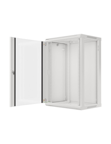 LANBERG 19" RACKOVÁ SKRIŇA PRO MONTÁŽ NA STENU 18U/600X450 (FLAT PACK) ŠEDÁ V2
