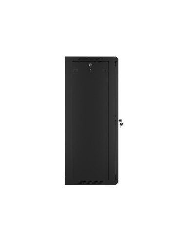 LANBERG 19" RACKOVÁ SKRIŇA PRO MONTÁŽ NA STENU 22U/600X450 (FLAT PACK) S PROSKLENÝMI DVERMI ČIERNA V2
