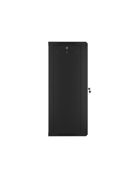 LANBERG 19" RACKOVÁ SKRIŇA PRO MONTÁŽ NA STENU 22U/600X450 (FLAT PACK) S PROSKLENÝMI DVERMI ČIERNA V2