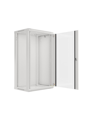 LANBERG 19" RACKOVÁ SKRIŇA PRO MONTÁŽ NA STENU 22U/600X450 (FLAT PACK) ŠEDÁ V2