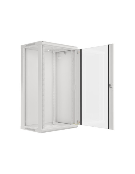 LANBERG 19" RACKOVÁ SKRIŇA PRO MONTÁŽ NA STENU 22U/600X450 (FLAT PACK) ŠEDÁ V2