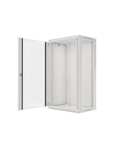LANBERG 19" RACKOVÁ SKRIŇA PRO MONTÁŽ NA STENU 22U/600X450 (FLAT PACK) ŠEDÁ V2
