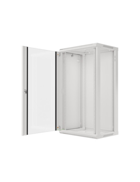 LANBERG 19" RACKOVÁ SKRIŇA PRO MONTÁŽ NA STENU 22U/600X450 (FLAT PACK) ŠEDÁ V2