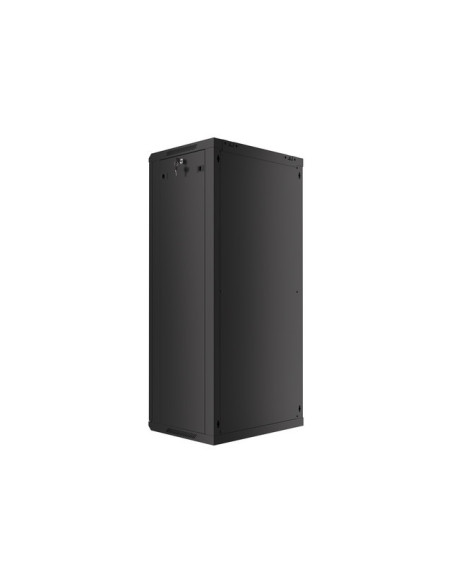 LANBERG RACKOVÁ SKRIŇA 19" NÁSTENNÁ 27U/600X450 (FLAT PACK) S PRESKLENÝMI DVERMI ČIERNA V2