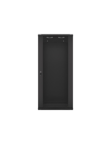 LANBERG RACKOVÁ SKRIŇA 19" NÁSTENNÁ 27U/600X450 (FLAT PACK) S PRESKLENÝMI DVERMI ČIERNA V2