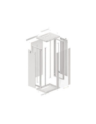 LANBERG RACKOVÁ SKRIŇA 19" NÁSTENNÁ 27U/600X450 (FLAT PACK) ŠEDÁ V2