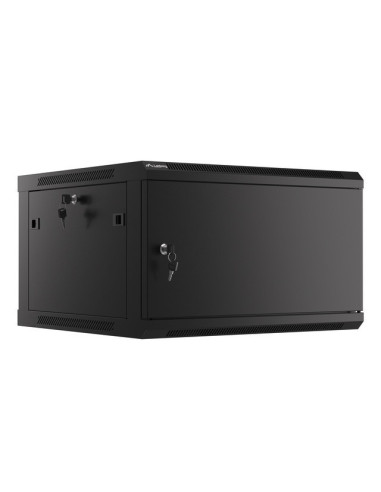 LANBERG RACKOVÁ SKRIŇA 19" PRO MONTÁŽ NA STENU 6U/600X600 PRO VLASTNÚ MONTÁŽ S KOVOVÝMI DVERAMI ČIERNA