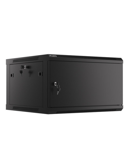 LANBERG RACKOVÁ SKRIŇA 19" PRO MONTÁŽ NA STENU 6U/600X600 PRO VLASTNÚ MONTÁŽ S KOVOVÝMI DVERAMI ČIERNA