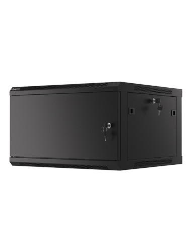 LANBERG RACKOVÁ SKRIŇA 19" PRO MONTÁŽ NA STENU 6U/600X600 PRO VLASTNÚ MONTÁŽ S KOVOVÝMI DVERAMI ČIERNA