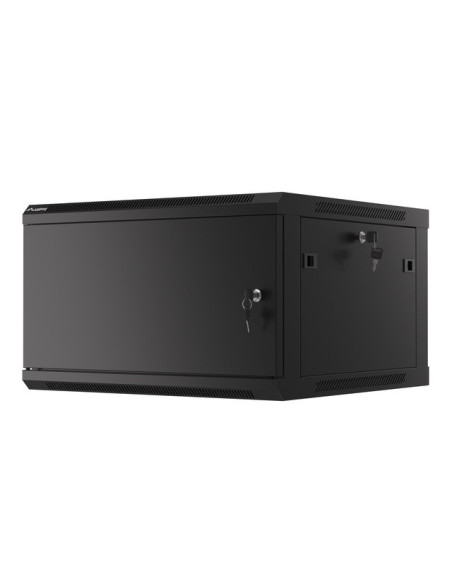 LANBERG RACKOVÁ SKRIŇA 19" PRO MONTÁŽ NA STENU 6U/600X600 PRO VLASTNÚ MONTÁŽ S KOVOVÝMI DVERAMI ČIERNA