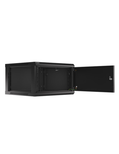 LANBERG RACKOVÁ SKRIŇA 19" PRO MONTÁŽ NA STENU 6U/600X600 PRO VLASTNÚ MONTÁŽ S KOVOVÝMI DVERAMI ČIERNA