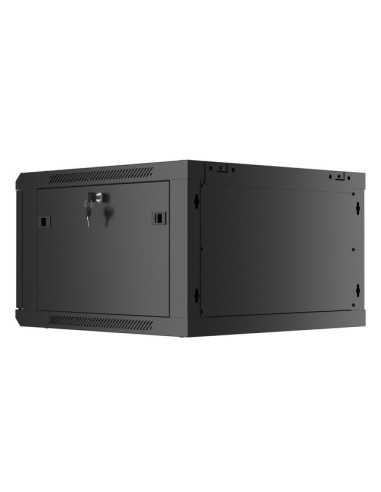 LANBERG RACKOVÁ SKRIŇA 19" PRO MONTÁŽ NA STENU 6U/600X600 PRO VLASTNÚ MONTÁŽ S KOVOVÝMI DVERAMI ČIERNA