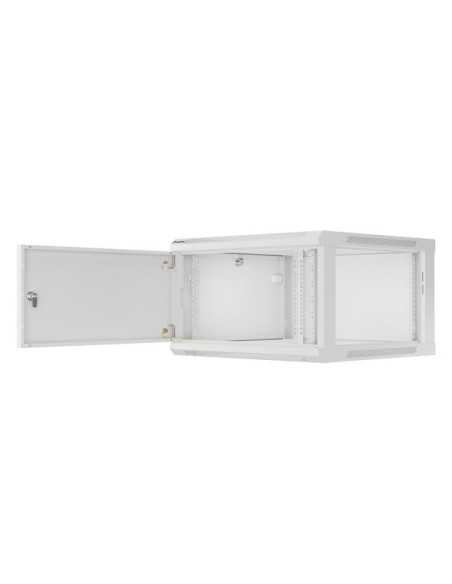 LANBERG RACKOVÁ SKRIŇA 19" PRO MONTÁŽ NA STENU 6U/600X600 PRO VLASTNÚ MONTÁŽ S KOVOVÝMI DVERAMI ŠEDÁ