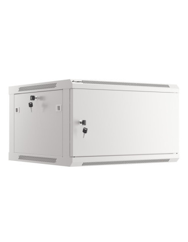 LANBERG RACKOVÁ SKRIŇA 19" PRO MONTÁŽ NA STENU 6U/600X600 PRO VLASTNÚ MONTÁŽ S KOVOVÝMI DVERAMI ŠEDÁ