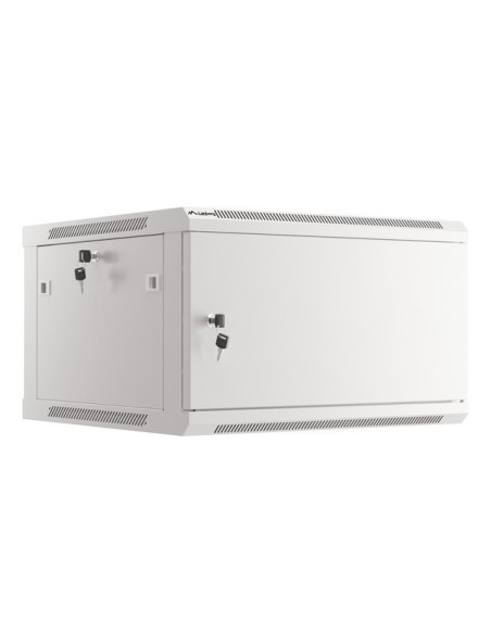 LANBERG RACKOVÁ SKRIŇA 19" PRO MONTÁŽ NA STENU 6U/600X600 PRO VLASTNÚ MONTÁŽ S KOVOVÝMI DVERAMI ŠEDÁ