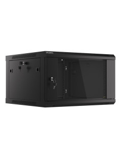 LANBERG 19" RACKOVÁ SKRIŇA PRO MONTÁŽ NA STENU 6U/600X600 (FLAT PACK) ČIERNA V2