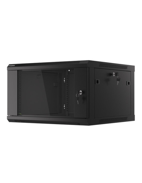 LANBERG 19" RACKOVÁ SKRIŇA PRO MONTÁŽ NA STENU 6U/600X600 (FLAT PACK) ČIERNA V2