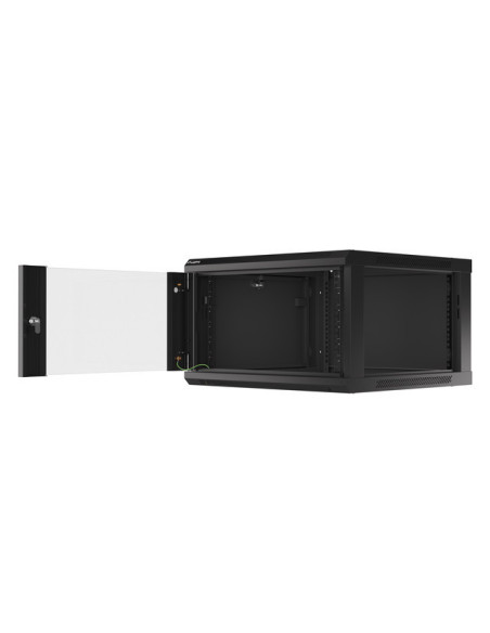 LANBERG 19" RACKOVÁ SKRIŇA PRO MONTÁŽ NA STENU 6U/600X600 (FLAT PACK) ČIERNA V2