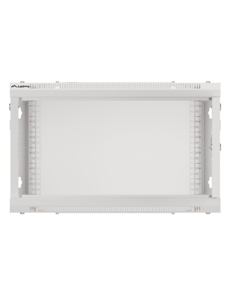LANBERG 19" RACKOVÁ SKRIŇA PRO MONTÁŽ NA STENU 6U/600X600 (FLAT PACK) S PROSKLENÝMI DVERAMI ŠEDÁ V2