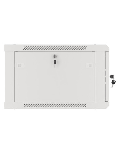 LANBERG 19" RACKOVÁ SKRIŇA PRO MONTÁŽ NA STENU 6U/600X600 (FLAT PACK) S PROSKLENÝMI DVERAMI ŠEDÁ V2