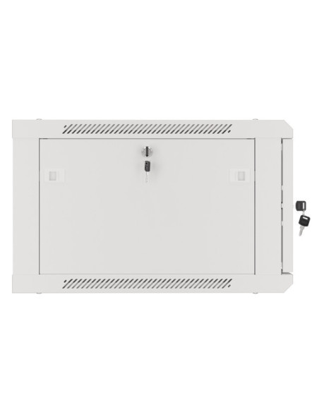 LANBERG 19" RACKOVÁ SKRIŇA PRO MONTÁŽ NA STENU 6U/600X600 (FLAT PACK) S PROSKLENÝMI DVERAMI ŠEDÁ V2