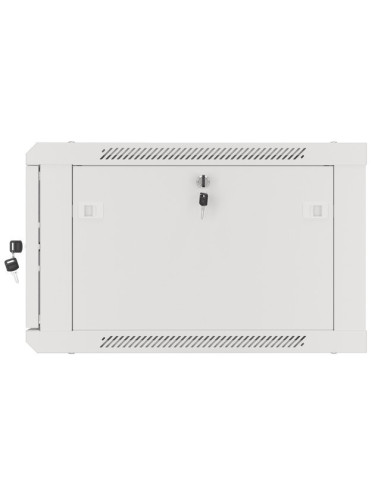 LANBERG 19" RACKOVÁ SKRIŇA PRO MONTÁŽ NA STENU 6U/600X600 (FLAT PACK) S PROSKLENÝMI DVERAMI ŠEDÁ V2