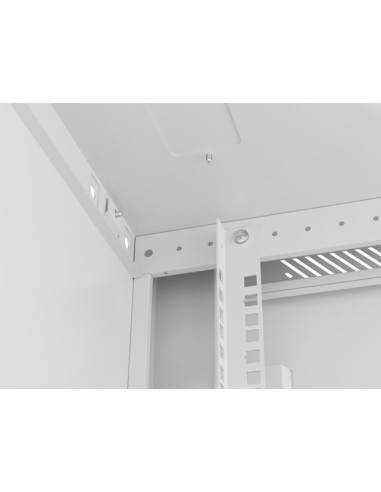 LANBERG 19" RACKOVÁ SKRIŇA PRO MONTÁŽ NA STENU 6U/600X600 (FLAT PACK) S PROSKLENÝMI DVERAMI ŠEDÁ V2