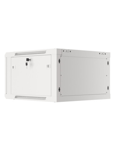 LANBERG 19" RACKOVÁ SKRIŇA PRO MONTÁŽ NA STENU 6U/600X600 (FLAT PACK) S PROSKLENÝMI DVERAMI ŠEDÁ V2
