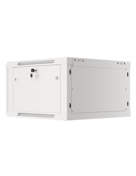 LANBERG 19" RACKOVÁ SKRIŇA PRO MONTÁŽ NA STENU 6U/600X600 (FLAT PACK) S PROSKLENÝMI DVERAMI ŠEDÁ V2