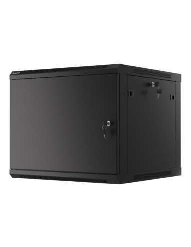 LANBERG RACKOVÁ SKRIŇA 19" PRO MONTÁŽ NA STENU 9U/600X600 PRO VLASTNÚ MONTÁŽ S KOVOVÝMI DVERAMI ČIERNA