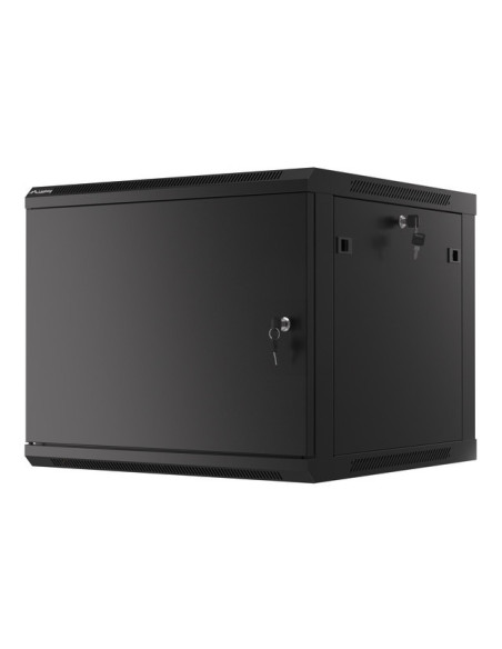 LANBERG RACKOVÁ SKRIŇA 19" PRO MONTÁŽ NA STENU 9U/600X600 PRO VLASTNÚ MONTÁŽ S KOVOVÝMI DVERAMI ČIERNA