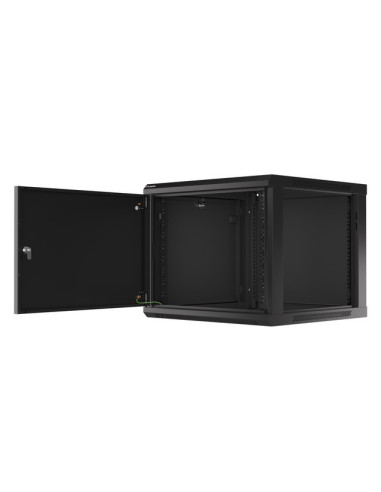 LANBERG RACKOVÁ SKRIŇA 19" PRO MONTÁŽ NA STENU 9U/600X600 PRO VLASTNÚ MONTÁŽ S KOVOVÝMI DVERAMI ČIERNA