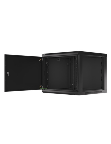 LANBERG RACKOVÁ SKRIŇA 19" PRO MONTÁŽ NA STENU 9U/600X600 PRO VLASTNÚ MONTÁŽ S KOVOVÝMI DVERAMI ČIERNA