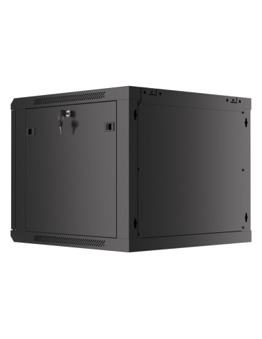 LANBERG RACKOVÁ SKRIŇA 19" PRO MONTÁŽ NA STENU 9U/600X600 PRO VLASTNÚ MONTÁŽ S KOVOVÝMI DVERAMI ČIERNA