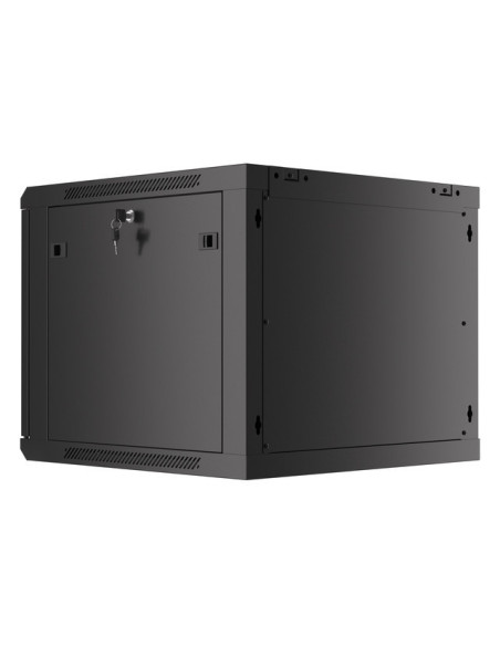 LANBERG RACKOVÁ SKRIŇA 19" PRO MONTÁŽ NA STENU 9U/600X600 PRO VLASTNÚ MONTÁŽ S KOVOVÝMI DVERAMI ČIERNA