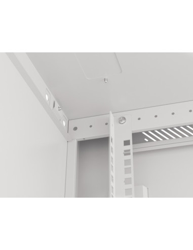 LANBERG RACKOVÁ SKRIŇA 19" PRO MONTÁŽ NA STENU 9U/600X600 PRO VLASTNÚ MONTÁŽ S KOVOVÝMI DVERMI ŠEDÁ