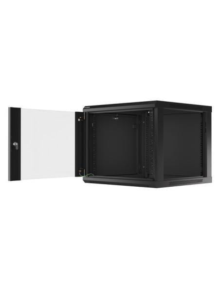 LANBERG RACKOVÁ SKRIŇA 19" PRO MONTÁŽ NA STENU 9U/600X600 (FLAT PACK) V2 ČIERNA