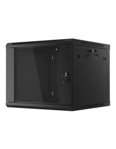 LANBERG RACKOVÁ SKRIŇA 19" PRO MONTÁŽ NA STENU 9U/600X600 (FLAT PACK) V2 ČIERNA
