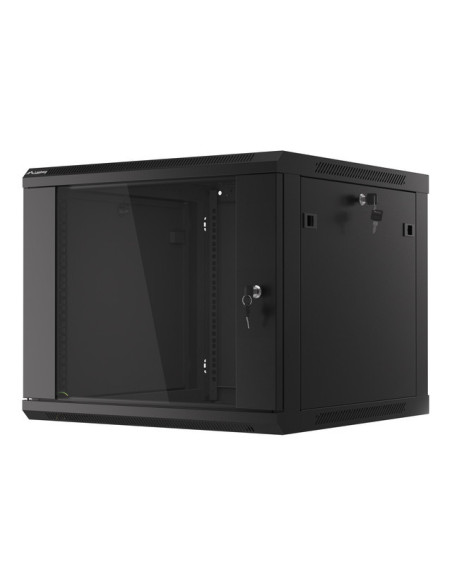 LANBERG RACKOVÁ SKRIŇA 19" PRO MONTÁŽ NA STENU 9U/600X600 (FLAT PACK) V2 ČIERNA