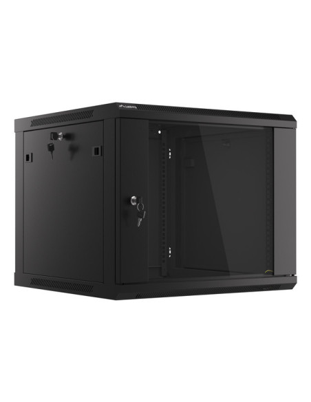 LANBERG RACKOVÁ SKRIŇA 19" PRO MONTÁŽ NA STENU 9U/600X600 (FLAT PACK) V2 ČIERNA