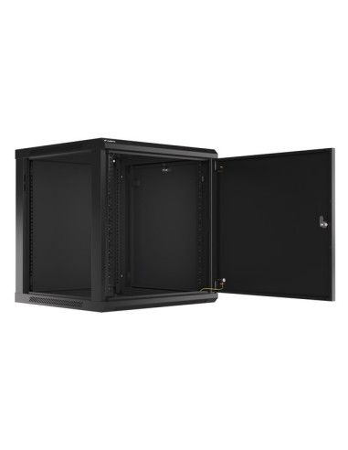 LANBERG RACKOVÁ SKRIŇA 19" NÁSTENNÁ 12U/600X600 PRO VLASTNÚ MONTÁŽ S KOVOVÝMI DVERAMI ČIERNA
