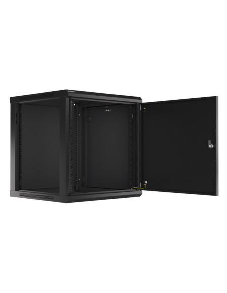 LANBERG RACKOVÁ SKRIŇA 19" NÁSTENNÁ 12U/600X600 PRO VLASTNÚ MONTÁŽ S KOVOVÝMI DVERAMI ČIERNA