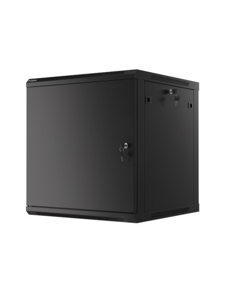 LANBERG RACKOVÁ SKRIŇA 19" NÁSTENNÁ 12U/600X600 PRO VLASTNÚ MONTÁŽ S KOVOVÝMI DVERAMI ČIERNA