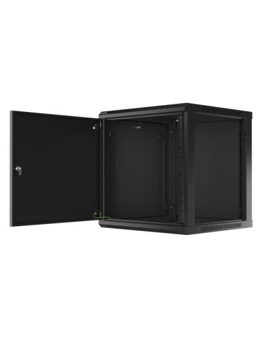LANBERG RACKOVÁ SKRIŇA 19" NÁSTENNÁ 12U/600X600 PRO VLASTNÚ MONTÁŽ S KOVOVÝMI DVERAMI ČIERNA