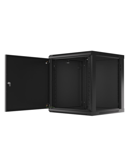 LANBERG RACKOVÁ SKRIŇA 19" NÁSTENNÁ 12U/600X600 PRO VLASTNÚ MONTÁŽ S KOVOVÝMI DVERAMI ČIERNA